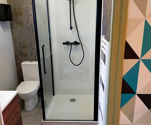 Douche avec mitigeur